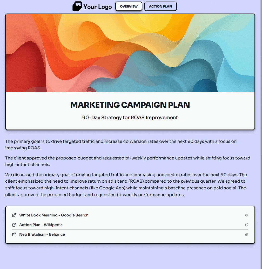 Workspace blocks layout showing structured collaboration.